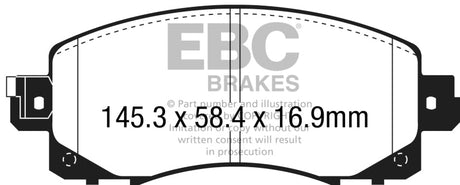 EBC 2018+ Subaru Crosstrek Greenstuff Front Brake Pads EBC Brake Pads - Performance  AXOPROS