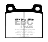 EBC 64-69 Porsche 911 2.0 (M Caliper) (Solid front rotor) Yellowstuff Front Brake Pads EBC Brake Pads - Performance  AXOPROS