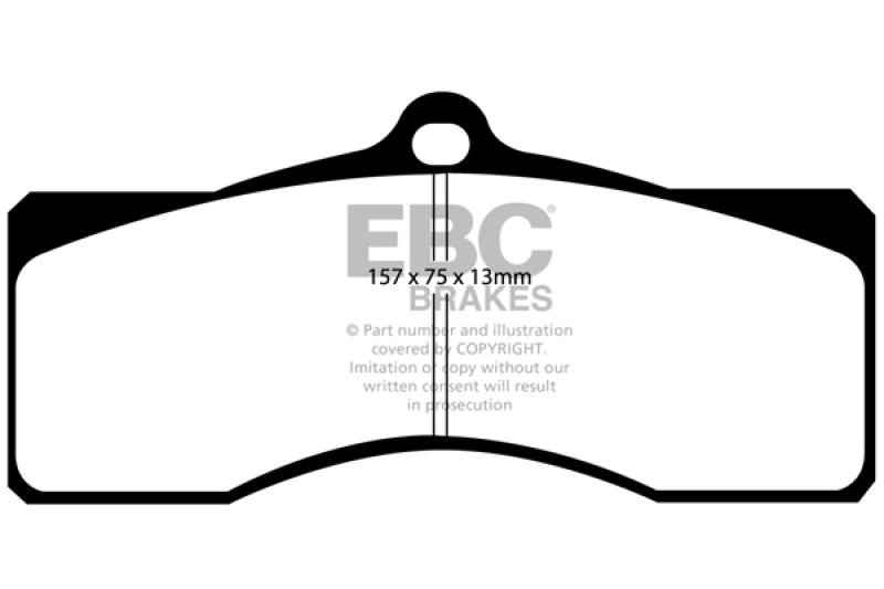 EBC 68-69 Chevrolet Camaro (1st Gen) 4.9 Redstuff Front Brake Pads EBC Brake Pads - Performance  AXOPROS
