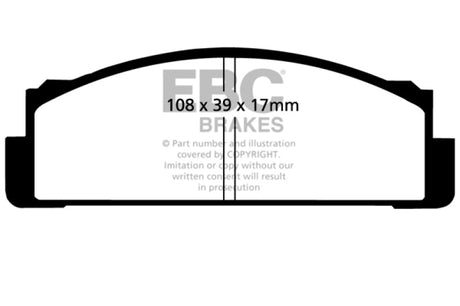 EBC 68-83 Fiat 124 1.6 Greenstuff Front Brake Pads EBC Brake Pads - Performance  AXOPROS