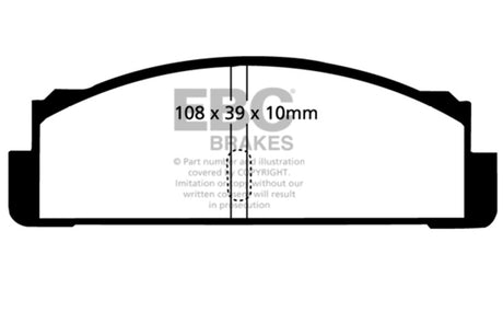 EBC 68-83 Fiat 124 1.6 Greenstuff Rear Brake Pads EBC Brake Pads - Performance  AXOPROS