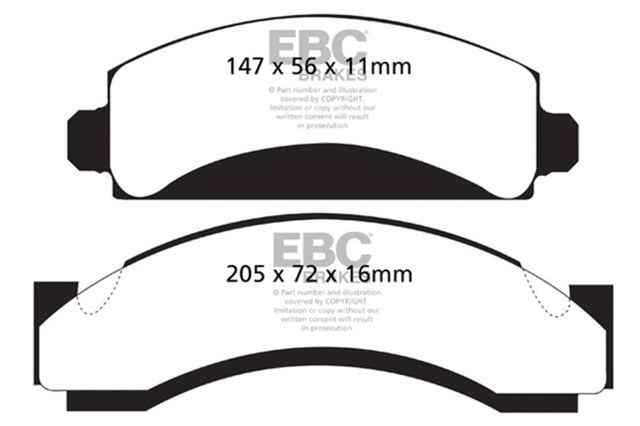 EBC 74-80 Chevrolet C30 (JB8) Yellowstuff Front Brake Pads EBC Brake Pads - Performance  AXOPROS