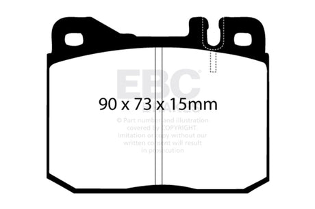 EBC 76-79 Mercedes-Benz 230 Redstuff Front Brake Pads EBC Brake Pads - Performance  AXOPROS