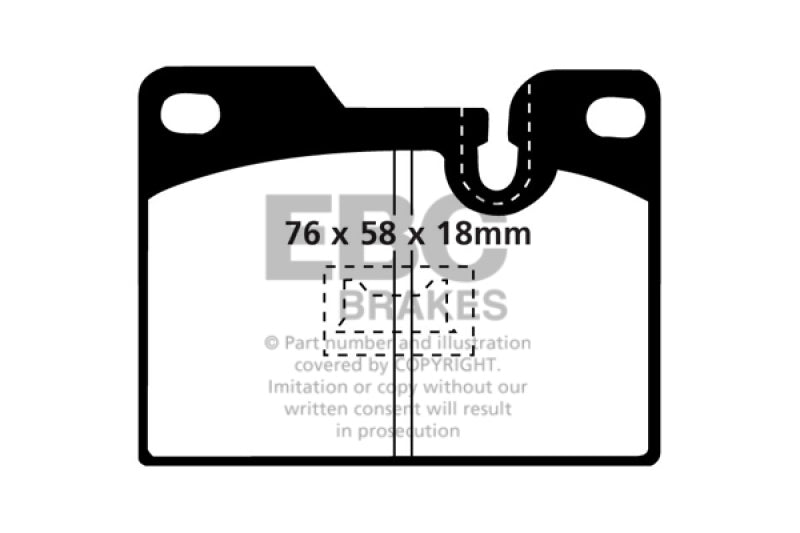 EBC 79-88 Porsche 924 2.0 Turbo Yellowstuff Rear Brake Pads EBC Brake Pads - Performance  AXOPROS