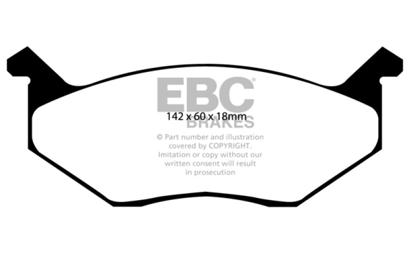EBC 80-83 Chrysler Cordoba 3.7 Redstuff Front Brake Pads EBC Brake Pads - Performance  AXOPROS