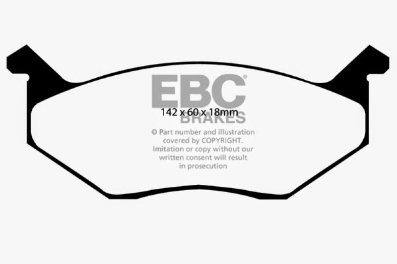 EBC 80-83 Chrysler Cordoba 3.7 Yellowstuff Front Brake Pads EBC Brake Pads - Performance  AXOPROS