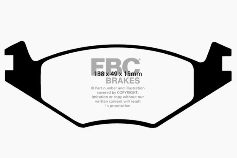 EBC 86-93 Volkswagen Cabriolet 1.8 Greenstuff Front Brake Pads EBC Brake Pads - Performance  AXOPROS