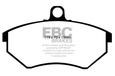 EBC 89-93 Volkswagen Corrado 1.8 Supercharged Yellowstuff Front Brake Pads EBC Brake Pads - Performance  AXOPROS