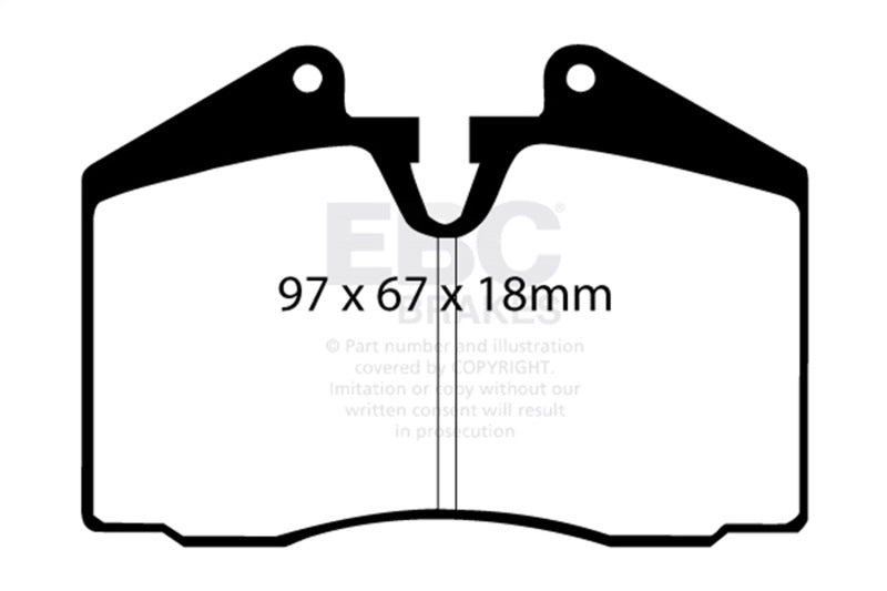 EBC 89-95 Ferrari 348 3.4 Redstuff Front/Rear Brake Pads (Axle Set Only) EBC Brake Pads - Performance  AXOPROS