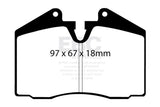 EBC 89-95 Ferrari 348 3.4 Redstuff Front/Rear Brake Pads (Axle Set Only) EBC Brake Pads - Performance  AXOPROS