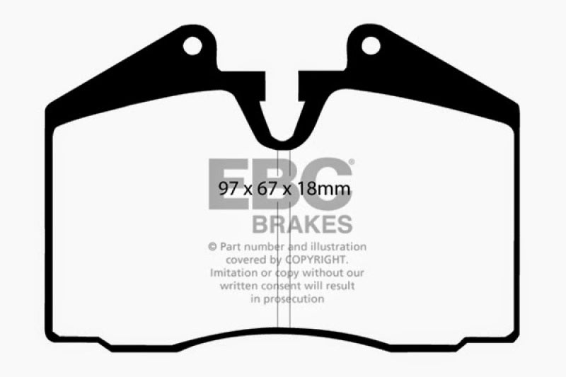 EBC 89-95 Ferrari 348 3.4 Redstuff Front/Rear Brake Pads (Axle Set Only) EBC Brake Pads - Performance  AXOPROS