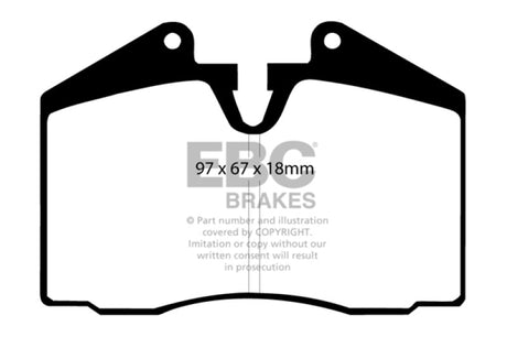 EBC 89-95 Ferrari 348 3.4 Redstuff Front/Rear Brake Pads (Axle Set Only) EBC Brake Pads - Performance  AXOPROS