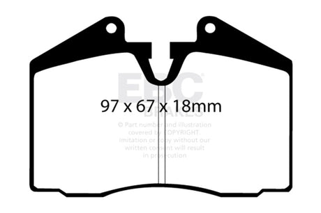 EBC 89-95 Ferrari 348 3.4 Yellowstuff Front and Rear Brake Pads EBC Brake Pads - Performance  AXOPROS