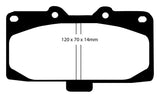 EBC 89-95 Nissan Skyline (R32) 2.6 Twin Turbo GT-R Bluestuff Front Brake Pads EBC Brake Pads - Racing  AXOPROS
