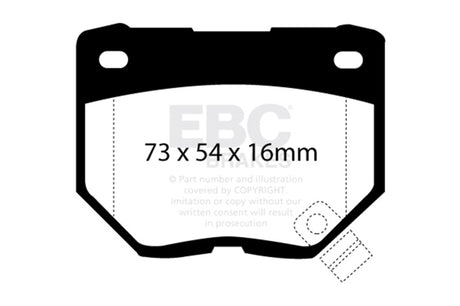 EBC 89-95 Nissan Skyline (R32) 2.6 Twin Turbo GT-R Redstuff Rear Brake Pads EBC Brake Pads - Performance  AXOPROS