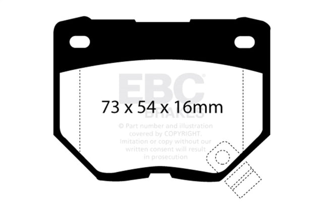 EBC 89-95 Nissan Skyline (R32) 2.6 Twin Turbo GT-R Redstuff Rear Brake Pads EBC Brake Pads - Performance  AXOPROS