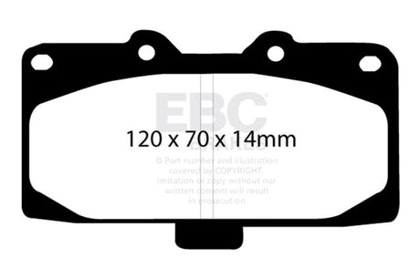 EBC 89-95 Nissan Skyline (R32) 2.6 Twin Turbo GT-R Yellowstuff Front Brake Pads EBC Brake Pads - Performance  AXOPROS