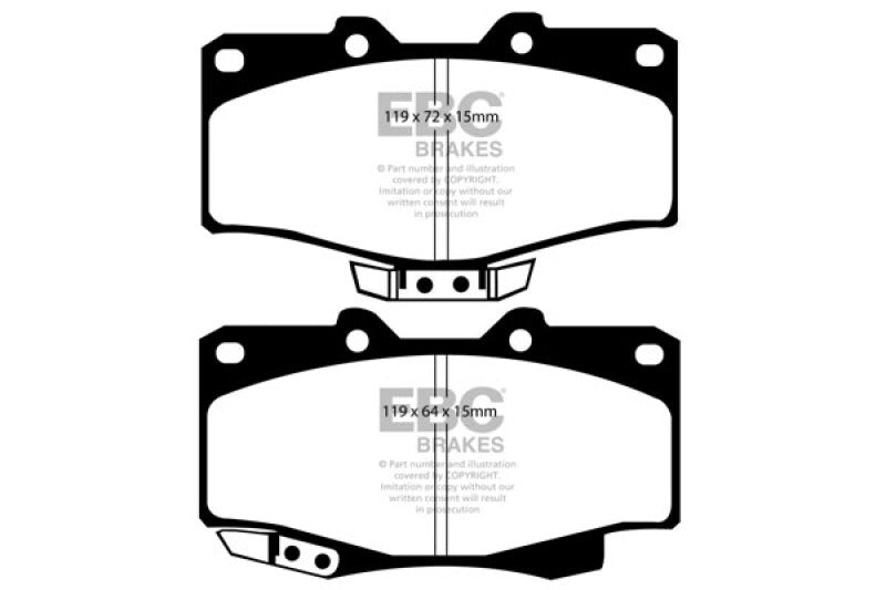 EBC 90-91 Toyota 4 Runner 2.4 Greenstuff Front Brake Pads EBC Brake Pads - Performance  AXOPROS