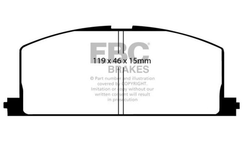 EBC 90-91 Toyota Celica 1.6 Yellowstuff Front Brake Pads EBC Brake Pads - Performance  AXOPROS