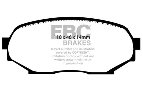 EBC 90-93 Geo Storm 1.6 Greenstuff Front Brake Pads EBC Brake Pads - Performance  AXOPROS
