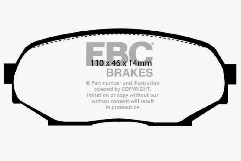 EBC 90-93 Geo Storm 1.6 Redstuff Front Brake Pads EBC Brake Pads - Performance  AXOPROS