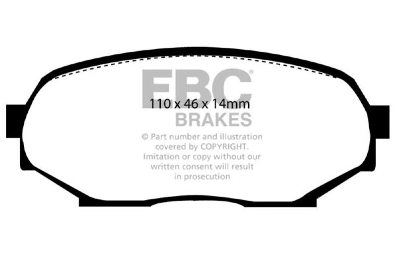 EBC 90-93 Geo Storm 1.6 Redstuff Front Brake Pads EBC Brake Pads - Performance  AXOPROS