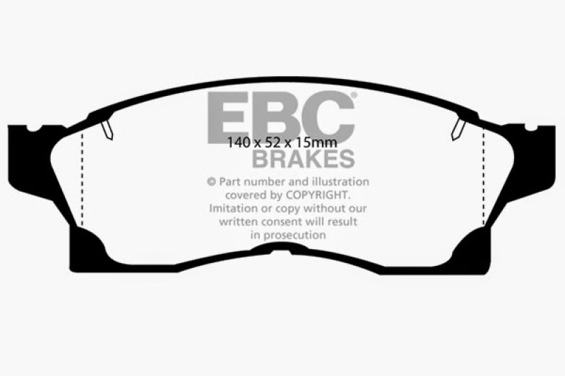 EBC 91-92 Toyota MR2 2.0 Turbo Redstuff Front Brake Pads EBC Brake Pads - Performance  AXOPROS