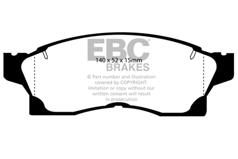 EBC 91-92 Toyota MR2 2.0 Turbo Yellowstuff Front Brake Pads EBC Brake Pads - Performance  AXOPROS