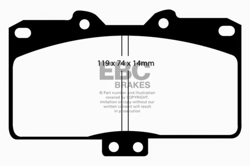 EBC 91-93 Dodge Stealth 3.0 4WD Yellowstuff Front Brake Pads EBC Brake Pads - Performance  AXOPROS
