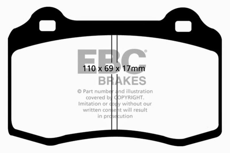 EBC 92-00 Dodge Viper 8.0 Yellowstuff Front Brake Pads EBC Brake Pads - Performance  AXOPROS
