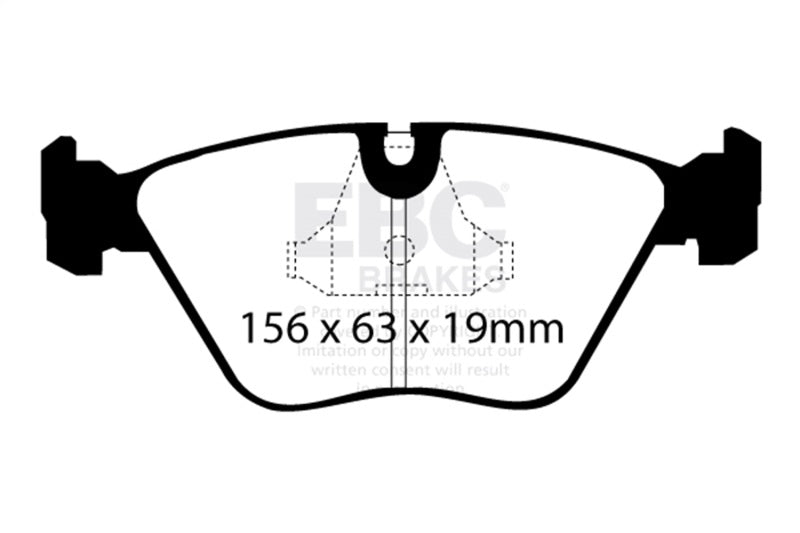 EBC 92-95 BMW M3 3.0 (E36) Bluestuff Front Brake Pads EBC Brake Pads - Racing  AXOPROS