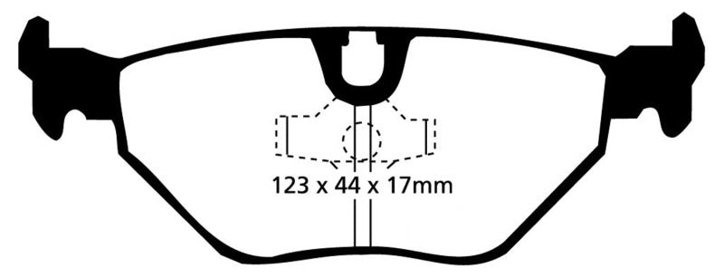 EBC 92-95 BMW M3 3.0 (E36) Bluestuff Rear Brake Pads EBC Brake Pads - Racing  AXOPROS