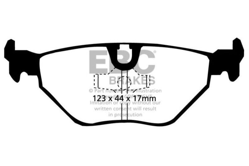 EBC 92-95 BMW M3 3.0 (E36) Bluestuff Rear Brake Pads EBC Brake Pads - Racing  AXOPROS