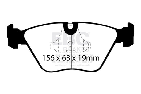 EBC 92-95 BMW M3 3.0 (E36) Yellowstuff Front Brake Pads EBC Brake Pads - Performance  AXOPROS