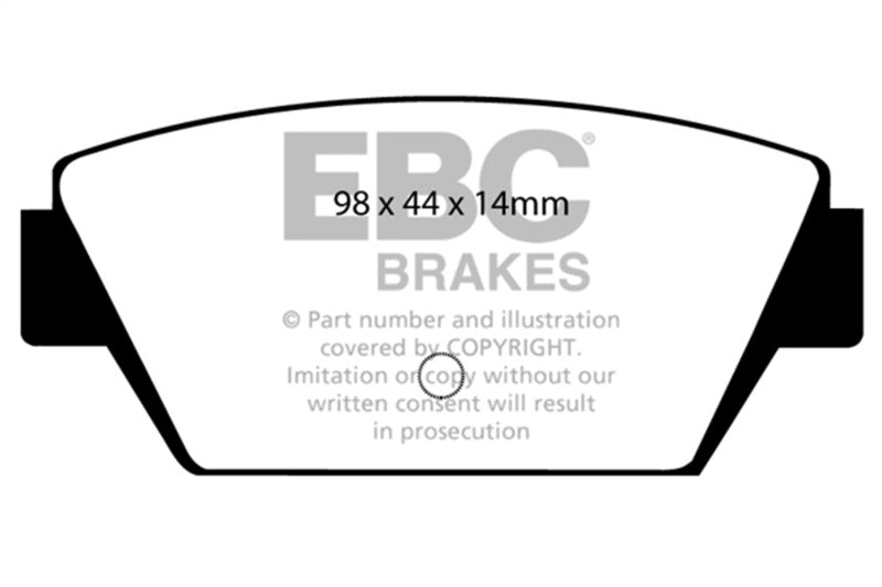 EBC 93-94 Eagle Talon 1.8 Yellowstuff Rear Brake Pads EBC Brake Pads - Performance  AXOPROS