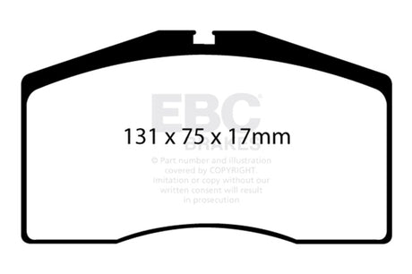 EBC 93-95 Porsche 911 (964) 3.6 Turbo Yellowstuff Front Brake Pads EBC Brake Pads - Performance  AXOPROS