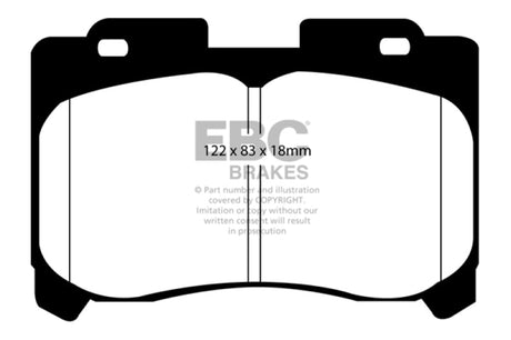 EBC 93-98 Toyota Supra 3.0 Twin Turbo Redstuff Front Brake Pads EBC Brake Pads - Performance  AXOPROS