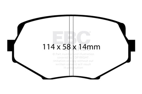 EBC 94-01 Mazda Miata MX5 1.8 Greenstuff Front Brake Pads EBC Brake Pads - Performance  AXOPROS