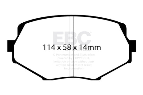 EBC 94-01 Mazda Miata MX5 1.8 Redstuff Front Brake Pads EBC Brake Pads - Performance  AXOPROS