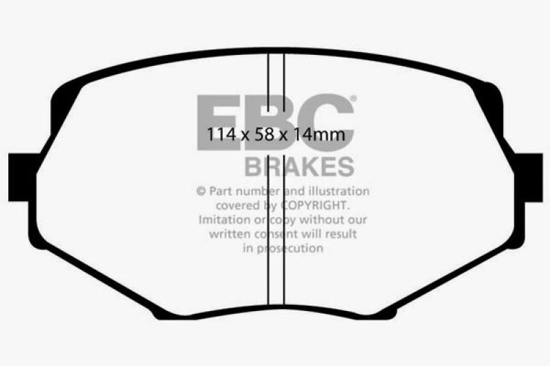 EBC 94-01 Mazda Miata MX5 1.8 Yellowstuff Front Brake Pads EBC Brake Pads - Performance  AXOPROS