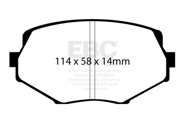 EBC 94-01 Mazda Miata MX5 1.8 Yellowstuff Front Brake Pads EBC Brake Pads - Performance  AXOPROS