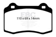 EBC 96-00 Lotus Esprit Turbo 2.0 Turbo GT3 Redstuff Front Brake Pads EBC Brake Pads - Performance  AXOPROS