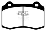 EBC 96-00 Lotus Esprit Turbo 2.0 Turbo GT3 Yellowstuff Rear Brake Pads EBC Brake Pads - Performance  AXOPROS