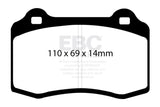 EBC 96-00 Lotus Esprit Turbo 2.0 Turbo GT3 Yellowstuff Rear Brake Pads EBC Brake Pads - Performance  AXOPROS
