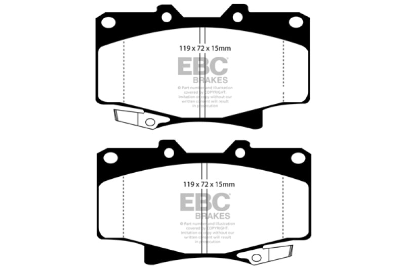 EBC 96-97 Lexus LX450 4.5 Greenstuff Front Brake Pads EBC Brake Pads - Performance  AXOPROS