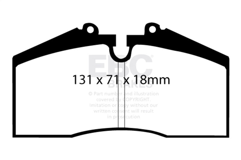 EBC 96-98 Porsche 911 (993) 3.6 Carrera 4S Yellowstuff Rear Brake Pads EBC Brake Pads - Performance  AXOPROS