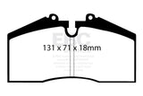 EBC 96-98 Porsche 911 (993) 3.6 Carrera 4S Yellowstuff Rear Brake Pads EBC Brake Pads - Performance  AXOPROS