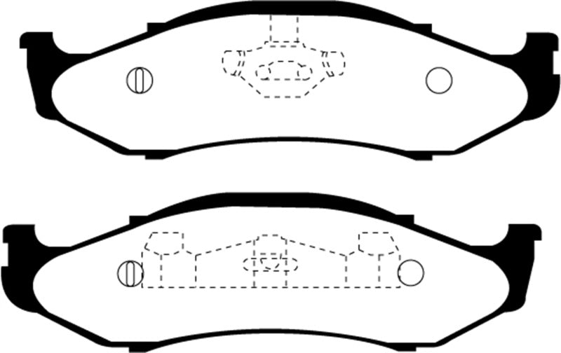 EBC 97-99 Jeep Cherokee 2.5 82mm High Rotors Yellowstuff Front Brake Pads EBC Brake Pads - Performance  AXOPROS