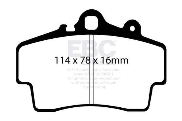 EBC 97-99 Porsche Boxster Bluestuff Front Brake Pads EBC Brake Pads - Racing  AXOPROS