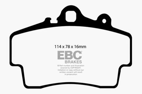 EBC 97-99 Porsche Boxster (Cast Iron Rotors only) 2.5 Redstuff Front Brake Pads EBC Brake Pads - Performance  AXOPROS